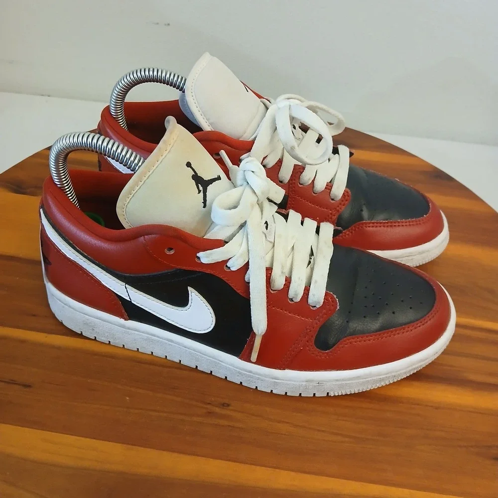 Jordan Air Jordan 1 Low Womens7 Red Black White Shoes Sneakers DC0774-603